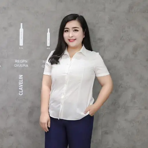 Ropa mujer talla grande 4xl 5xl 6xl женские блузы рубашки офисная одежда Блузы с коротким рукавом топы полосатые блузы рубашки J605