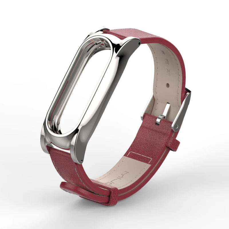 Ремешок для Xiaomi mi Band 2 PU Кожаный ремешок металлическая рамка для mi Band 2 браслет PU плюс кожаный ремешок для mi Band 2 аксессуары