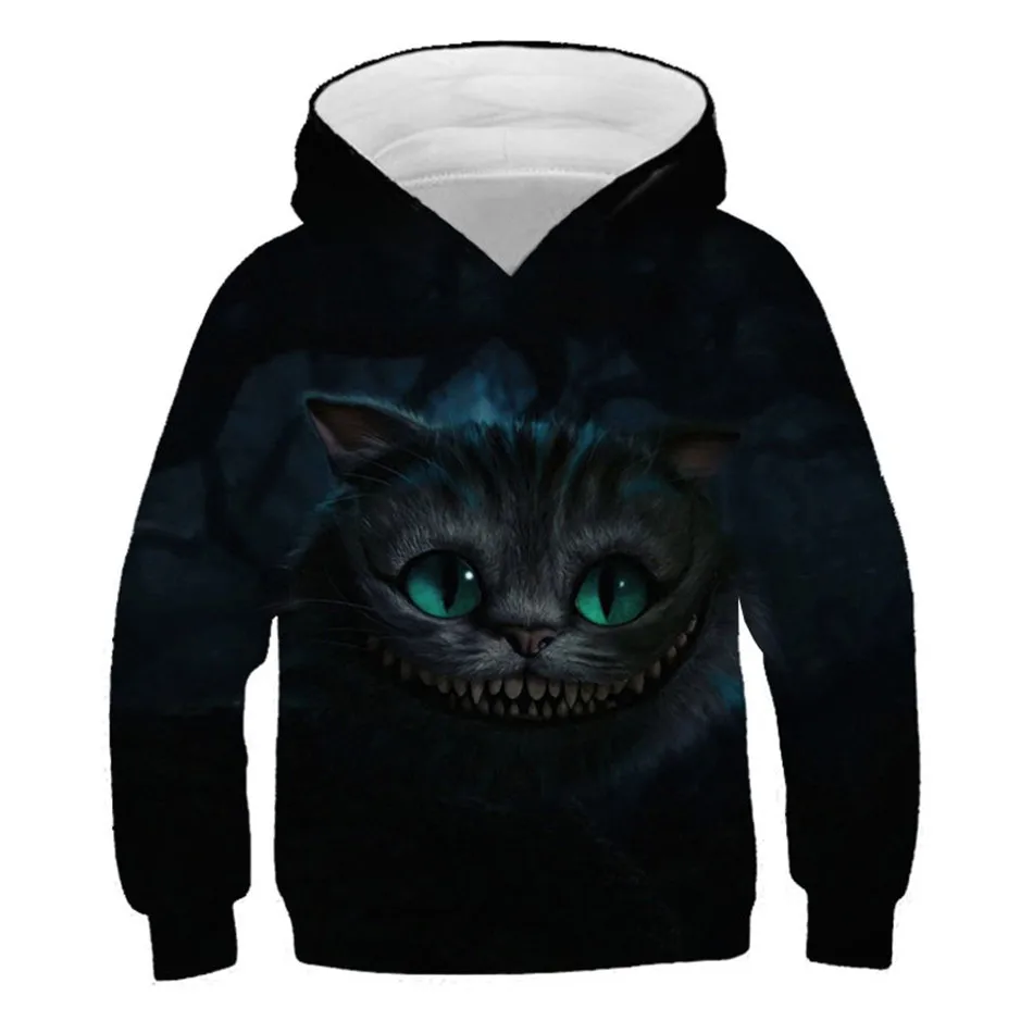 Crianças com Capuz Anos de Idade Meninos Meninas Hoodies Adorável Animal Óculos Anime Gato Coelho Peixe Impressão Camisolas Pulôver 4-13 3d 33 High Quality Mamãe e Bebê