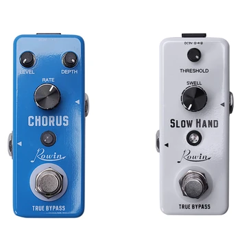 

2 Pcs Guitar Effect Device Pedal True Bypass Design, 326 White & 304 Blue
