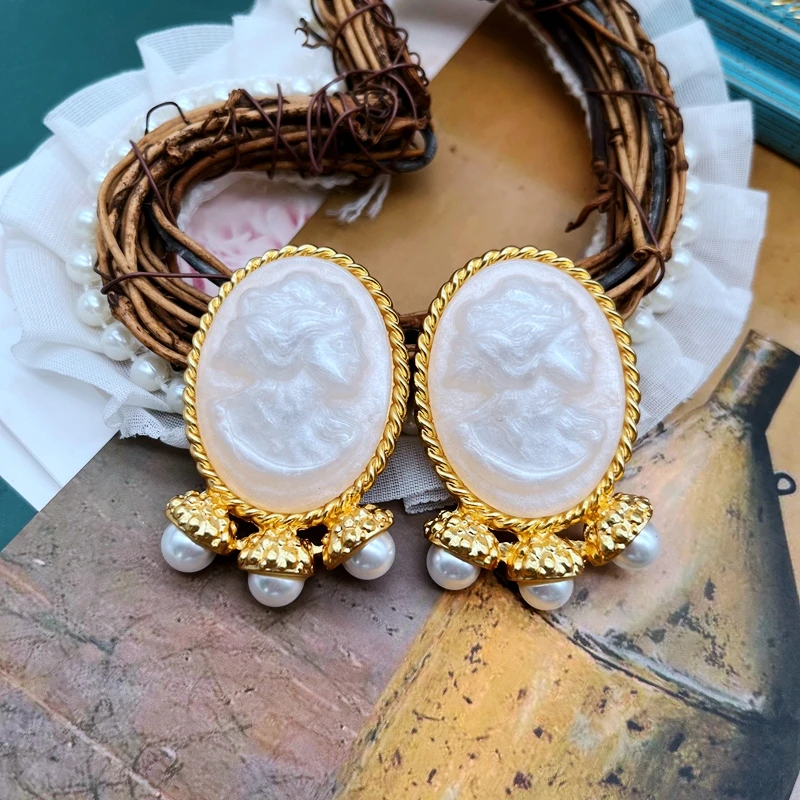 Statement Earrings Abstracted Human Face Big Size Femme Jewelry Modern New Accessories