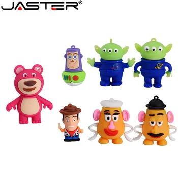 

JASTER hot selling creative pen driver cartoon Mr. Potato and Mrs. Potato USB 2.0 64G 32G 16G 8G 4G real capacity flash drive