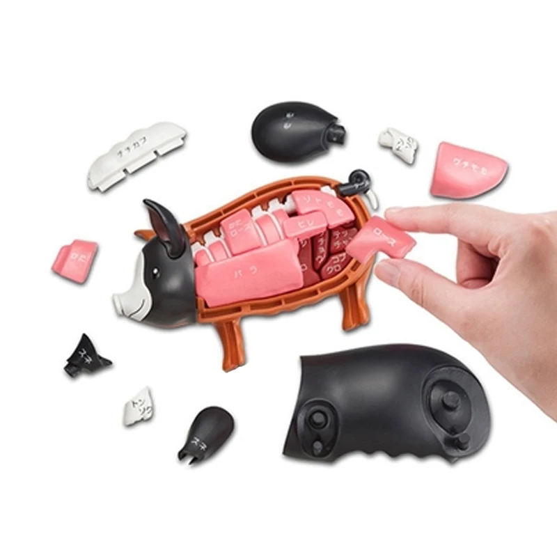 

Animal Puzzle Model MegaHouse MH Black Pig Tuna Wagyu King Crab Golden Pig Roast Chicken Stereo Jigsaw Puzzle Toys For Childen