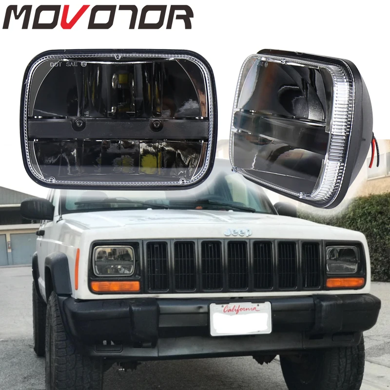 Светодиодные фары для грузовиков 12V Faruri de 7x6 conduse Jeep XJ YJ MJ H6054|Фара авто в сборе| |
