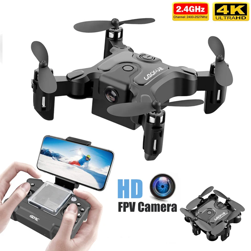 Новый V2 мини-Дрон с 1080P HD Камера Wi-Fi Fpv воздушный Давление удержания высоты складного квадрокоптера дрона с дистанционным управлением детская игрушка в подарок