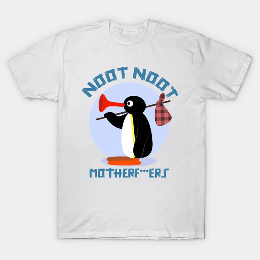 PINGU-NOOT MOTHERF* ERS футболка Pingu футболка meme pingu крутые цитаты поп-культура аниме юмором милый пингвин noot