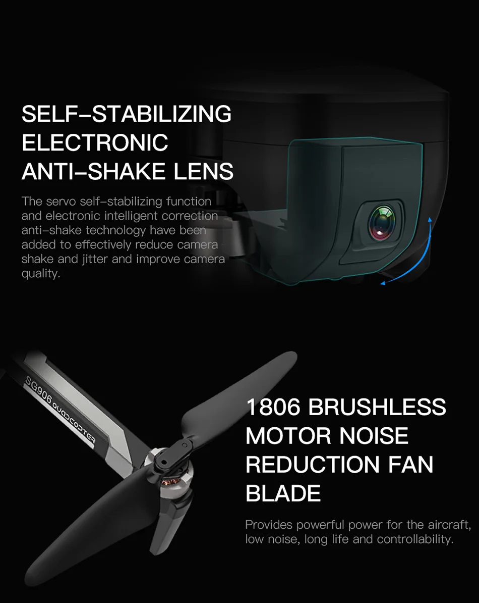 2021 NWE SG906/SG906 Pro 2 drone 4k HD mechanical 3-Axis gimbal camera 5G wifi gps system supports TF card drones distance 1.2km