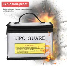 Lipo – sac de sécurité anti Explosion, sac de rangement et de charge pour batterie, Portable, à Double fermeture éclair, protection contre l'incendie