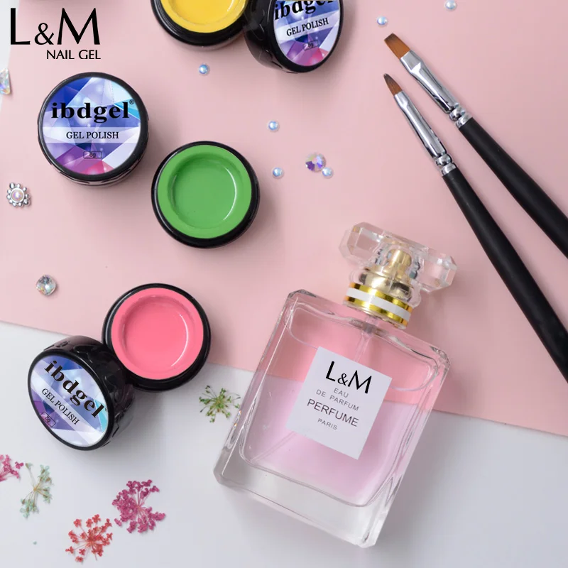 

6pcs/lot ibdgel Beauty Nail Polish China Factory UV/LED lamp Soak Off Pure Color Decor Gel Polish series For Nail Free Shipping
