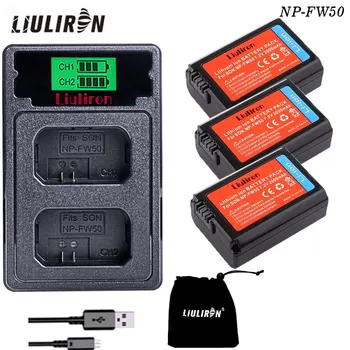 

3pcs NP-FW50 NP FW50 NPFW50 Digital Camera Battery 2100mAh + LCD Dual Charger for Sony NEX-3 a7R a6500 a6300 a6000 a5000 a3000