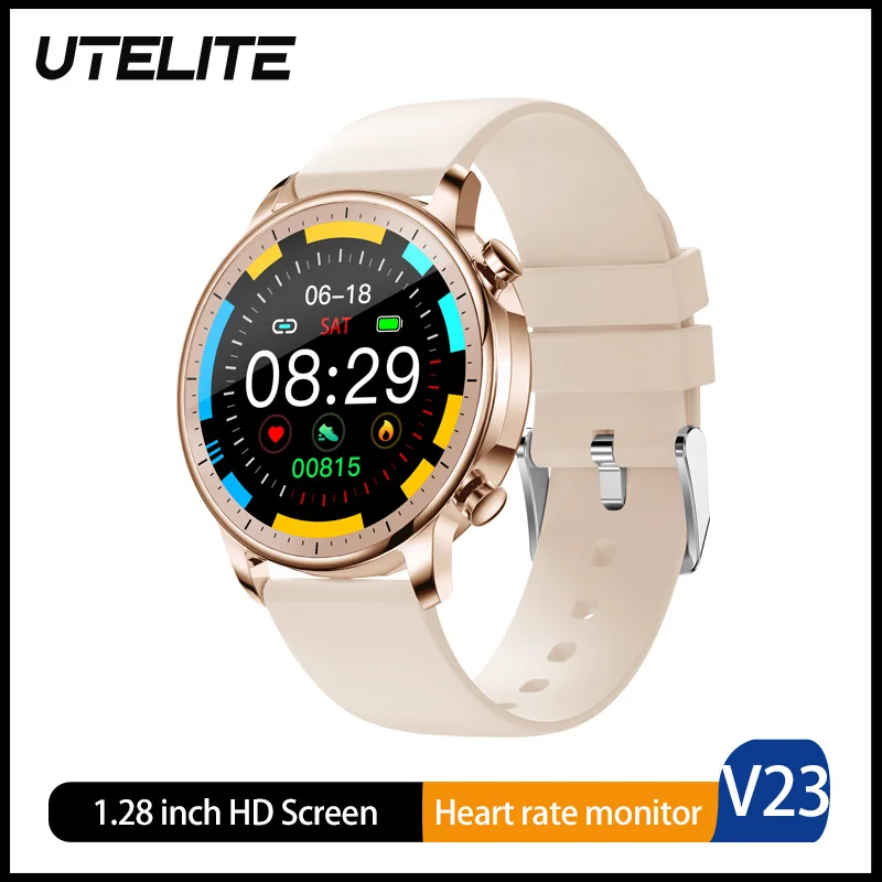 Смарт часы UTELITE V23 для мужчин и женщин водонепроницаемые умные с Bluetooth камерой HD