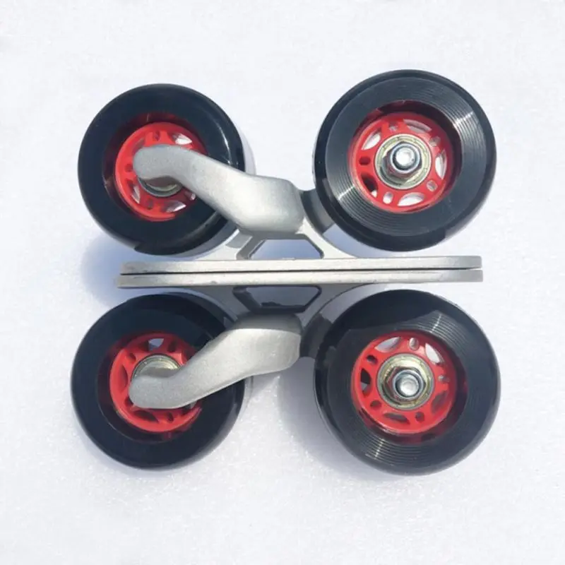 Дрифт доска ударопрочный портативный алюминиевый сплав Сплит скейтборд роликовый Дрифт коньки пластина с ПУ колеса для фитнеса