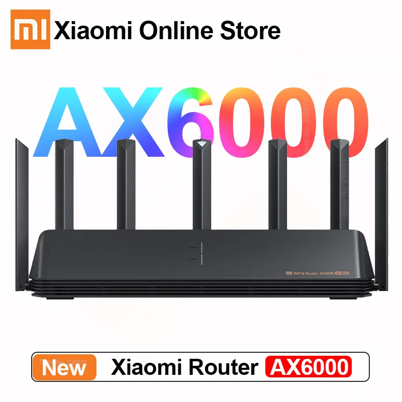 Маршрутизатор Xiaomi AX6000 AIoT роутер 512 Мб/с Wi-Fi 6 VPN МБ сетчатый ретранслятор ЦП внешний