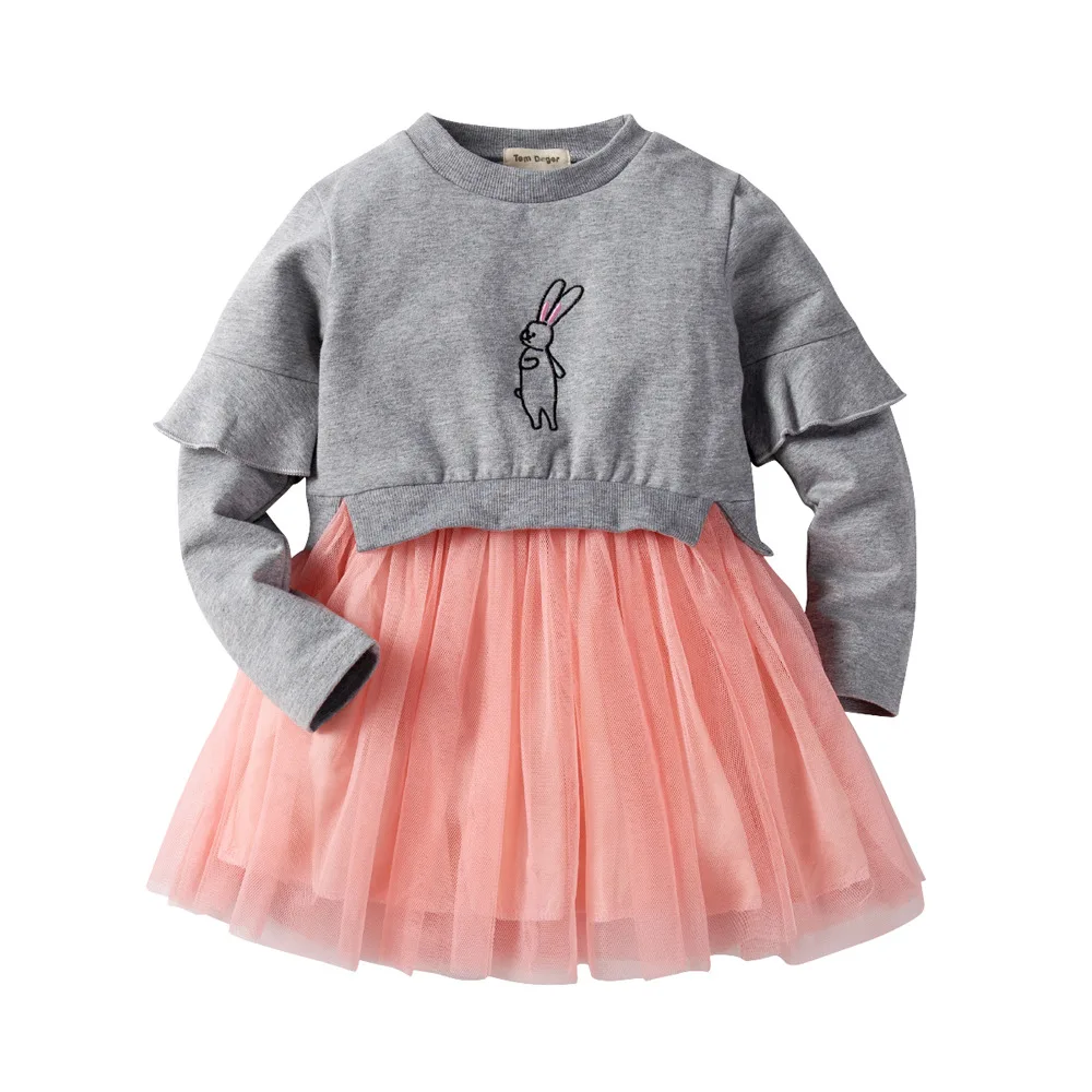 

Children Spring New Style 2019 Children Bunny Paper Mock Two-Piece Girls Cute Tutu