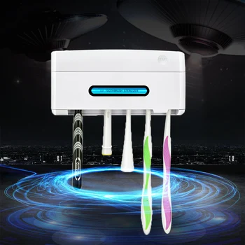 

BAISPO Antibacteria UV Toothbrush Holder Wall-mounted Sterilizer Toothbrush Holder Cleaner Home Bathroom Accessories Sets