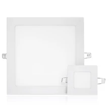 Квадратный ультратонкий Светодиодный панельный светильник 3 Вт, 6 Вт, 9 Вт, 12 Вт, 15 Вт, 18 Вт, драйвер входит в комплект AC85-265V, Встраиваемый светодиодный светильник для внутреннего освещения