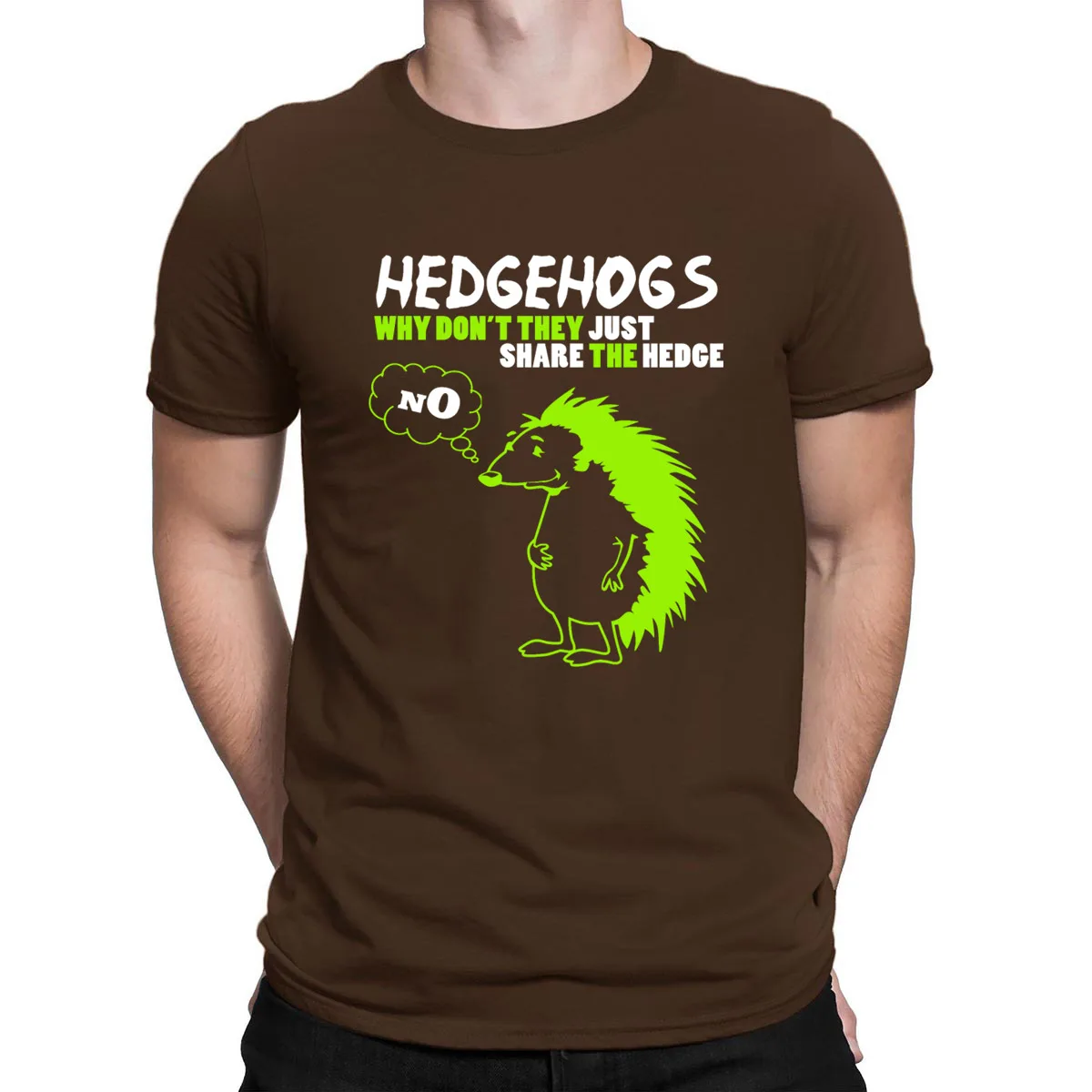 Футболка Hedgehogs Стильная трикотажная новейшая популярная футболка для мужчин против морщин Новинка Весенняя футболка с круглым вырезом