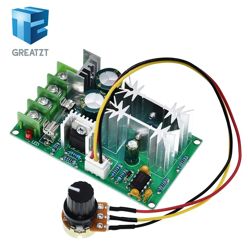 GREATZT DC 10-60V Motorgeschwindigkeitsregler PWM Motorgeschwindigkeitsregler-Schalter 20A Stromregler Hochleistungs-Antriebsmodul – Detail 15