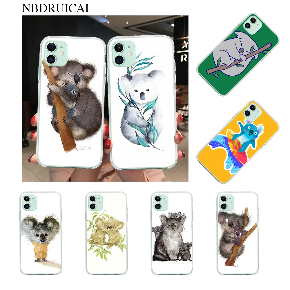 NBDRUICAI The koala portrait Phone Case Cover for iPhone 11 pro XS MAX 8 7 6 6S Plus X 5S SE XR cover | Мобильные телефоны и