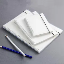 Capa de notebook congelada transparente a5/a6/b5, pp, quadrado, vazio, linha caderno de bobina com bandagem escolar papelaria