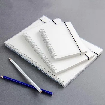 

Hot A5/A6/B5 Clear PP Frosted Cover Notebook Dot Grid/Square/Blank/Line Pages Coil Notebook With Bandage School Stationery