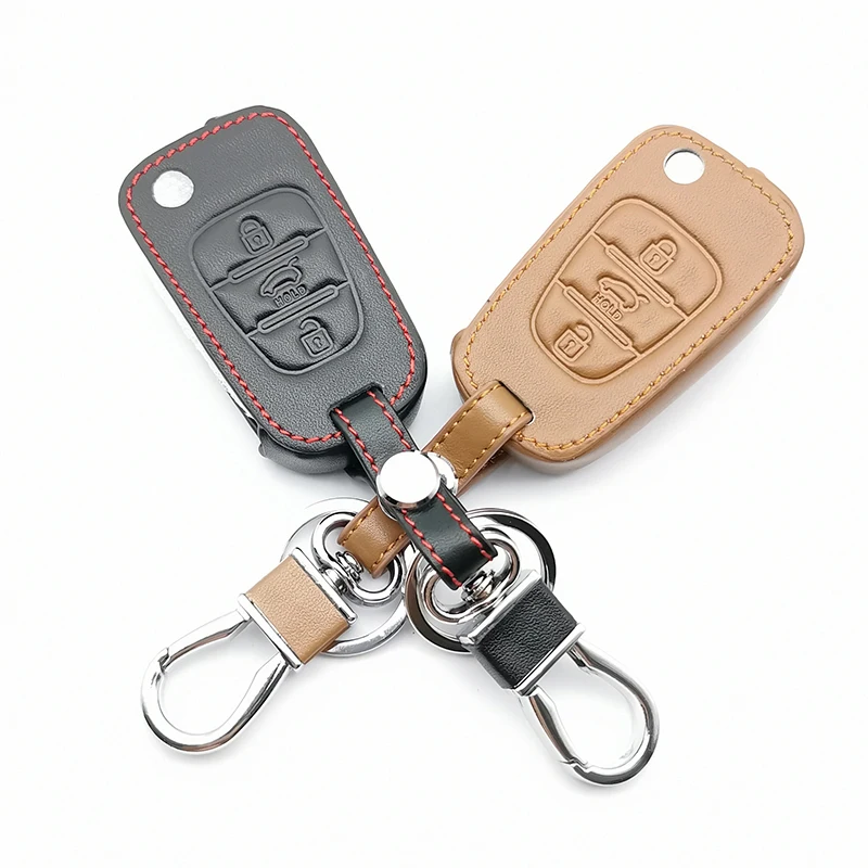 Custodia In Pelle Chiave Dell'Automobile Per Kia Sportage Sorento Rio K2 K5 Per Hyundai I20 I30 I35 Ix20 Ix35 Solaris Verna Casi Chiave Di Proteggere 