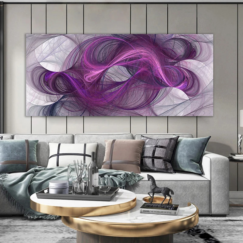 enthousiast vals Likken Paars Abstracte Lijn Home Decor Canvas Schilderij Moderne Esthetische Room  Decor Posters Prints Goedkope Dropship Muur Decor Foto|Schilderij &  Schoonschrift| - AliExpress