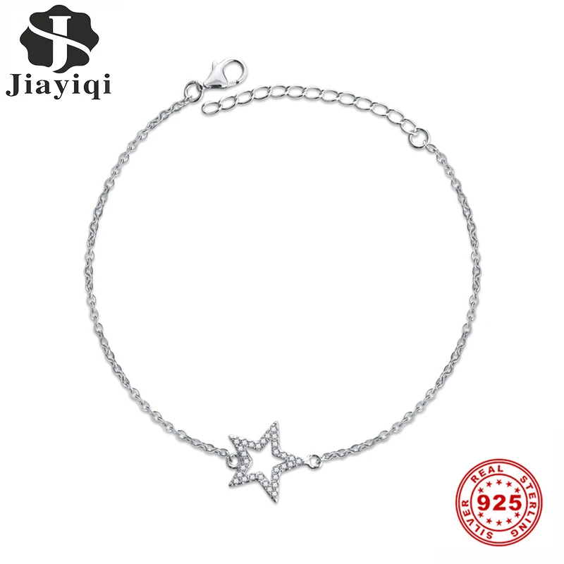 

Jiayiqi One Star Silver Bracelet 925 Sterling Silver Women'S Bracelets Fit Engagement Party Luxury Silver 925 Bracelet Jewelry