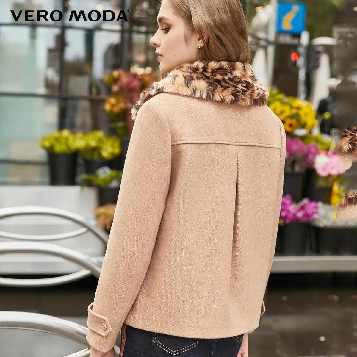 Vero Moda новое шерстяное пальто из овечьей шерсти с леопардовым принтом | 319327536
