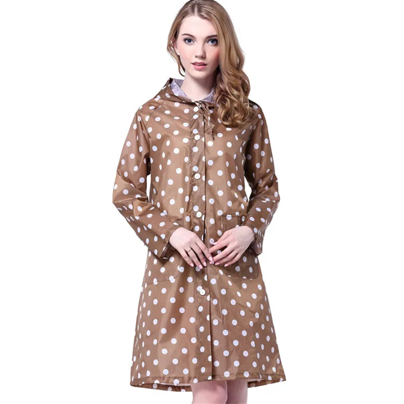 Dot Girl Lady плащ с капюшоном для женщин для путешествий на открытом воздухе водонепроницаемая ткань для верховой езды дождевик для женское пончо Длинный Плащ дождевик