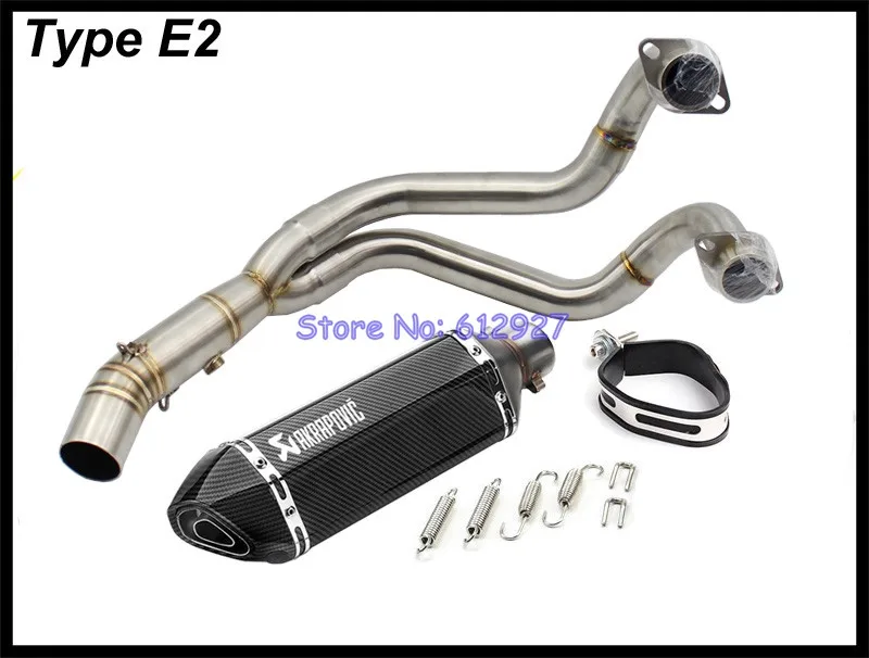 MT07 FZ07 мотоцикл Выхлопная полная система Akrapovic для Yamaha mt-07 FZ-07 Tracer- с глушителем XSR700 - Цвет: Type E2