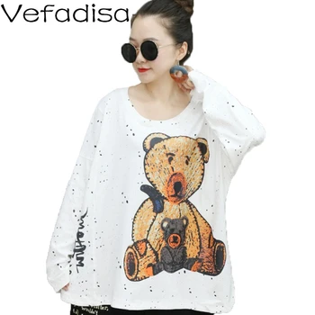 

Vefadisa Large Size Women Sweatshirt 2020 Autumn Women Casual All-match Sweatshirt Anime Cartoon Sweatshirt Fashion Tide LHX174