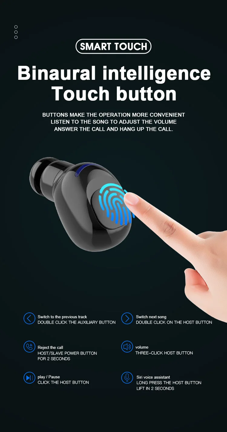 W12 TWS Wireless Bluetooth 5 0 Earbuds Waterproof Touch Earphone LED Digital Display Headset With Mic 3600MAh Charging Box