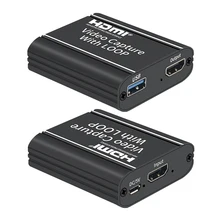 Carte d'acquisition vidéo USB HDMI, boîtier d'enregistrement vidéo HD 4K 1080P, compatible avec USB 2.0, pour Xbox, PS4, téléphone, jeu, télévision