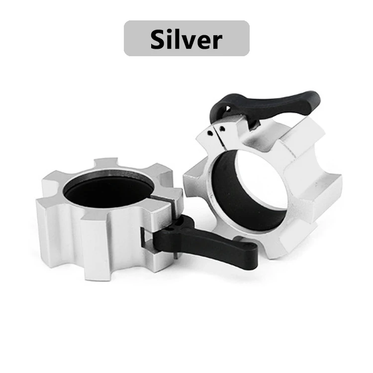 303Silver ROEGADYN Gym Weights Бодибилдинг Быстрый замок одна пара штанги воротник замок гантели зажимы зажим Тяжелая атлетика штанга безопасный замок - Цвет: 303Silver