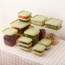 17 шт. кухонное Хранение продуктов коробка набор контейнеров с крышками микроволновая печь безопасного хранения Ящики-органайзеры для еды зерна овощи фрукты