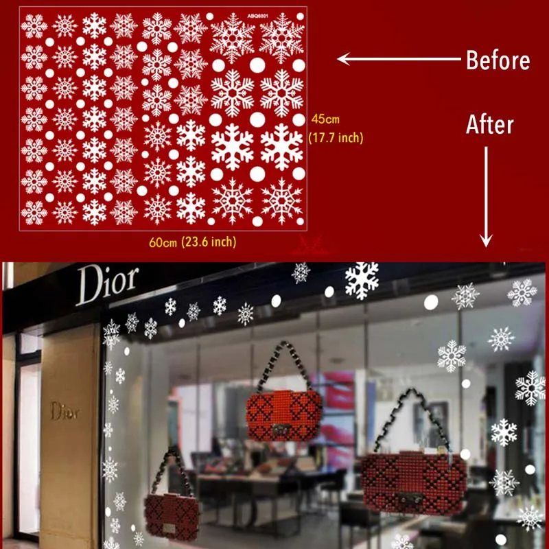Рождественские декоративные DIY настенные наклейки счастливый год витрина стекло съемные наклейки из ПВХ рождественские украшения для дома