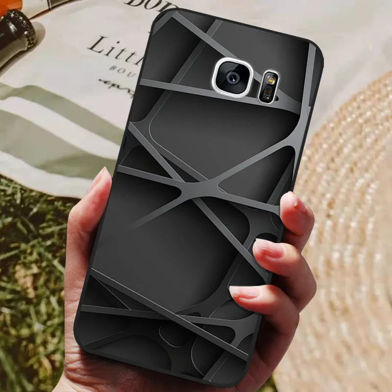 glass flip cover For Samsung Galaxy S7 Edge Silicone Case Cute Pattern Soft TPU Phone Cover For Samsung Galaxy S6 S7 S 7 Edge Back Cover Bumper phone carrying case Cases & Covers