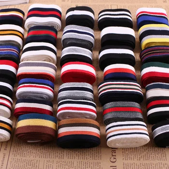 

5m/lot Soft Knitted Webbing Clothing Decoration Strap Accessories DIY Pants Side Ribbon Stripes