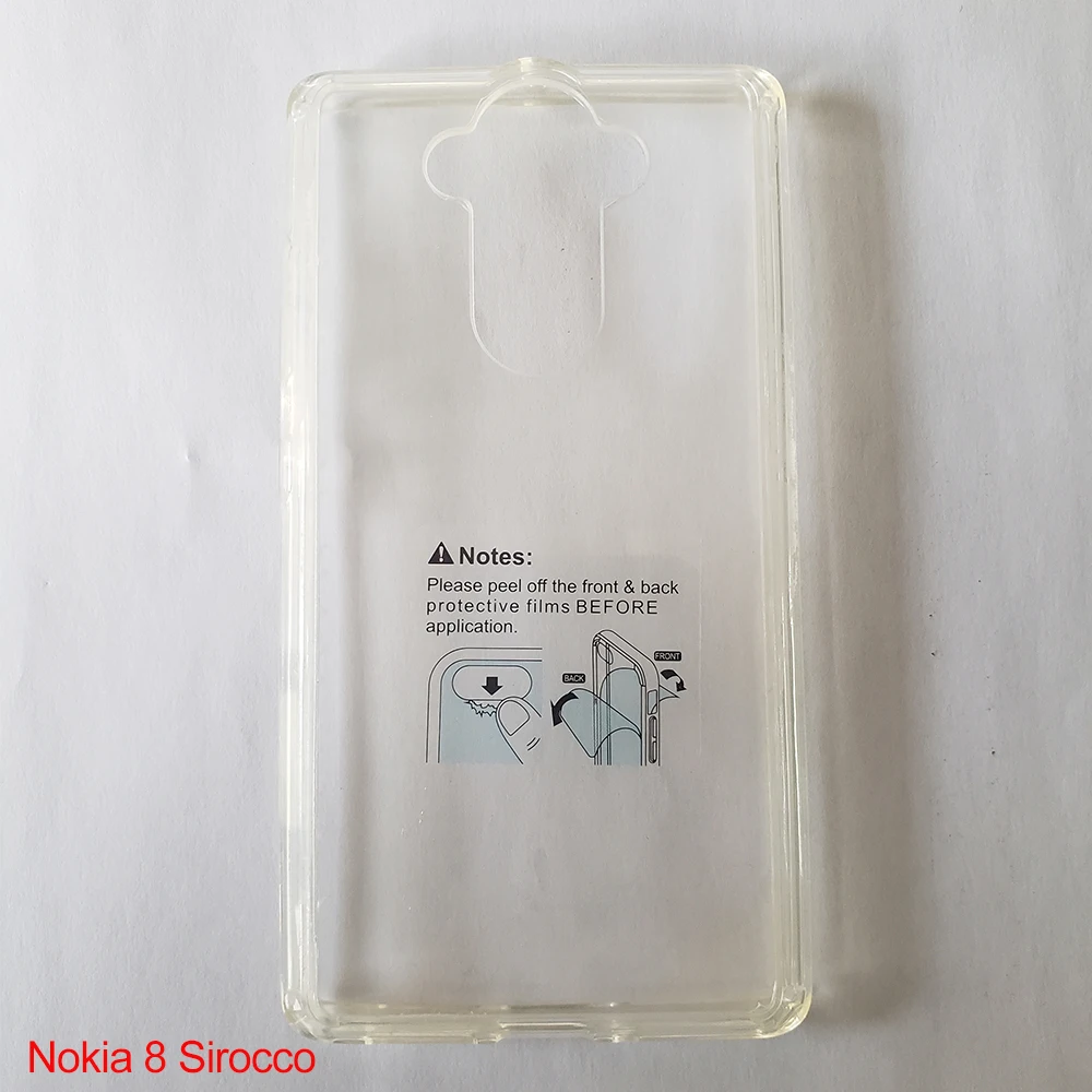 Ударопрочный Прозрачный чехол для Nokia 8 Sirocco ультратонкая жесткая задняя крышка