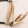SUMENG Hot Sale New Fashion Bohemian women girl Alloy Feather Antique Vintage Time Necklace Sweater Chain Pendant Jewelry Gifts ► Photo 3/6