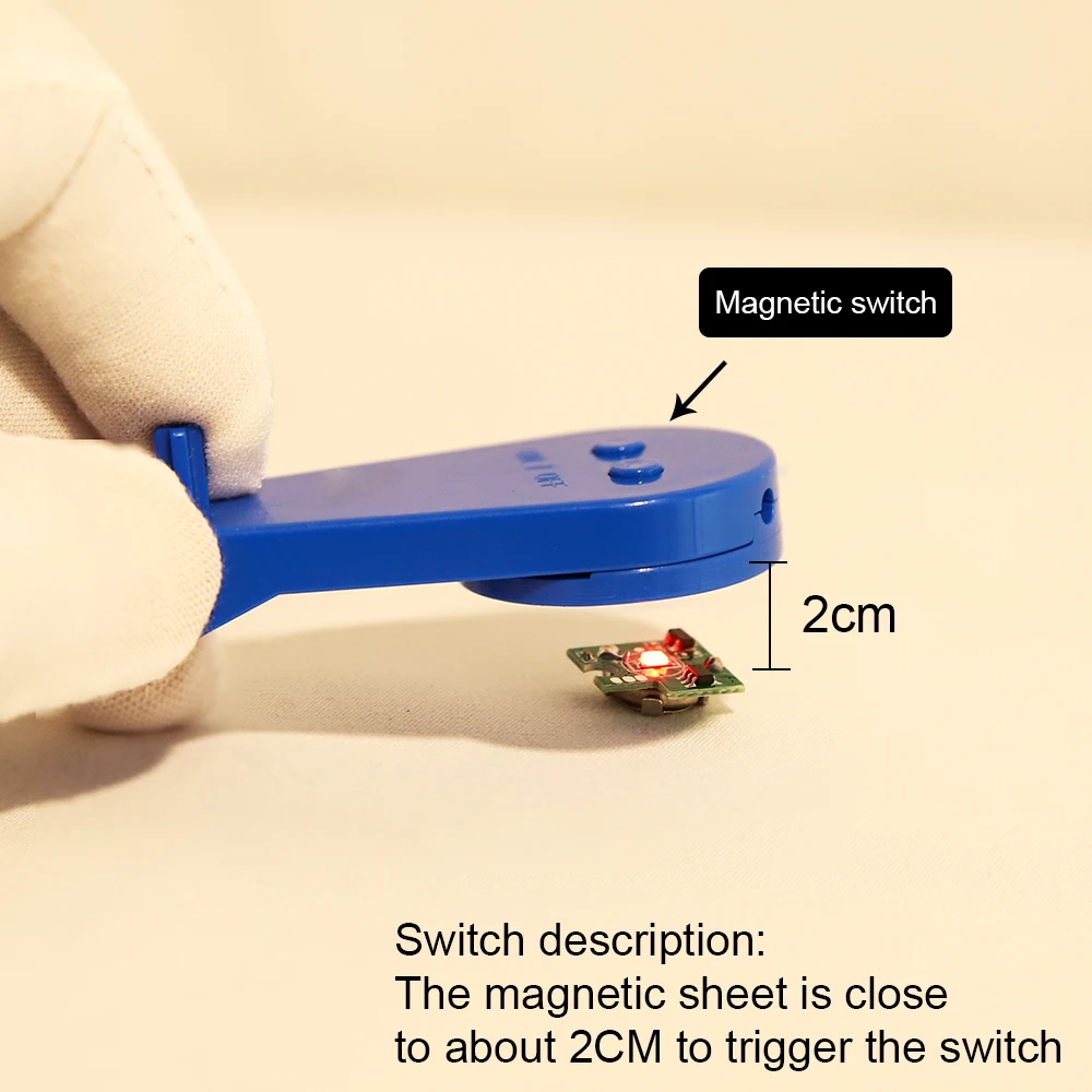 DIY Modeling Magnetic Control LED Lamp Magnetron Switch Animation Figure plus Light Gundam Model Wireless Light Without Battery 2