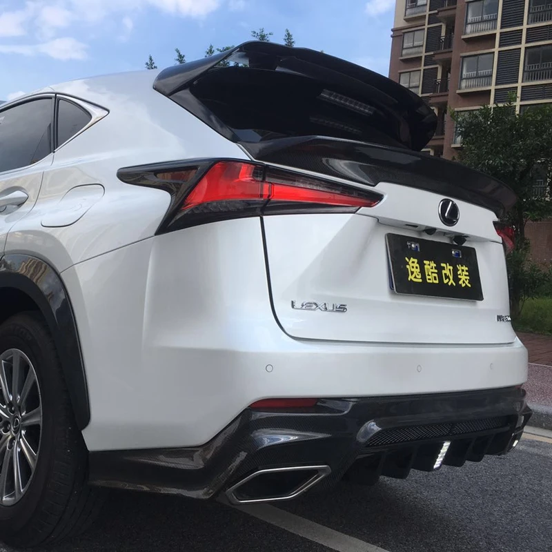 

Carbon fiber CAR REAR WING TRUNK LIP SPOILER FOR LEXUS NX NX200 NX200t NX300h 2015 2016 2017 2018 Roof spoiler
