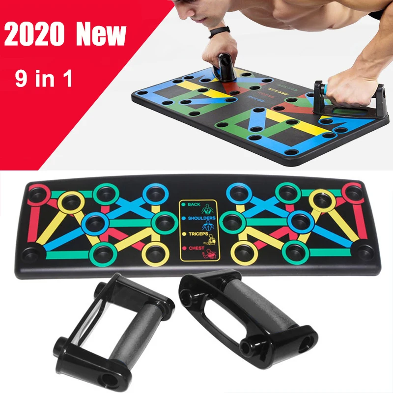 

9 in 1 Push Up Board Foldable Body Building Exercise Board ABS Abdominal Muscle Push Up Rack Stands Home Gym Fitness Equipment
