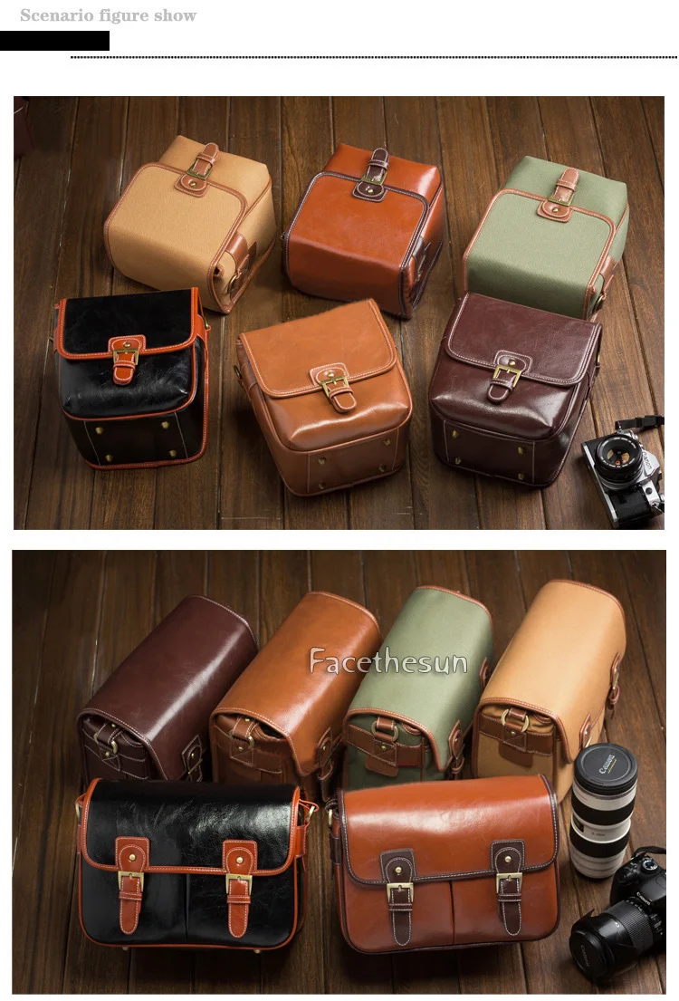 PU Leather vintage camera shoulder bag YYOld -3