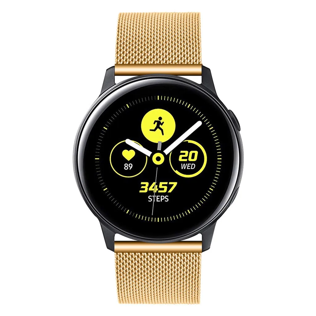 Для samsung Galaxy Watch Active 2 40 мм 44 мм ремешок Миланский Браслет на петле 20 мм ремешок из нержавеющей стали браслет для Active2 полосы