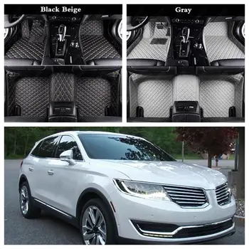 

Custom Car Floor Mats for Lincoln MKT MKS Continental MKC MKX MKZ Luxury Leather Auto Foot Mats Carpet Cover Car Floor Mat