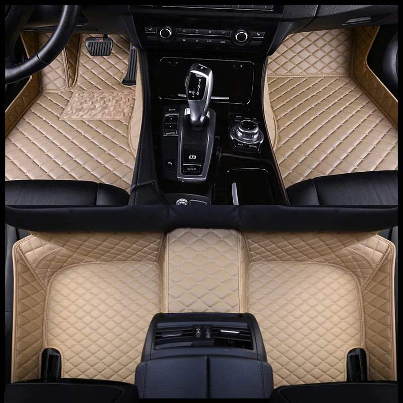 Tapis de sol de voiture en cuir sur  mesure,tapis,repose-pieds,accessoires,adaptés pour BMW  E60,2004,2005,2006,2007- LHD BLACK[B] - Cdiscount Auto