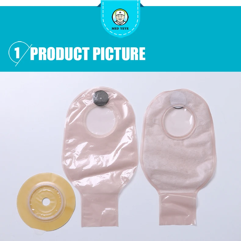 Две части системы Аноректальные ostomy сумки 3 шасси и 3 сумки с водонепроницаемой и герметичной пленкой и гидроколлоидным барьером кожи