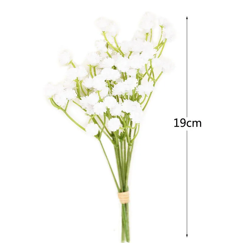 1 шт. белые детские дышащие цветы Искусственные Поддельные Gypsophila DIY Цветочные букеты композиция Свадебный домашний декор - Цвет: AB013-1